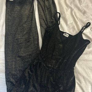 Show Me Your MuMu Black Shimmer Jumpsuit